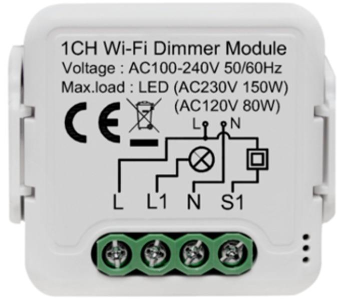 WIFI DIMMER 1G+BLE WITH NEUTRAL LINE